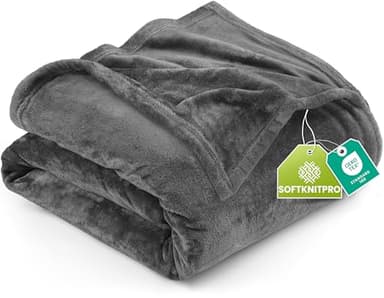 Utopia Bedding Couverture Polaire [200x150 cm, Gris] Plaid pour Lits, Canapés, Chaises et Divans - 300 GSM Couverture Chaude, Douce et Épaisse pour Toutes Les Saisons