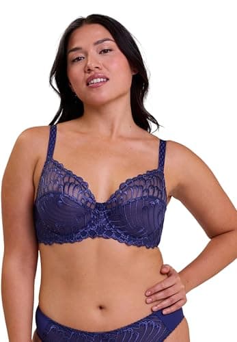 Sans Complexe - Modèle Narcisse - Soutien-Gorge Classique avec Armatures - Femme - 90C - Bleu Baromètre