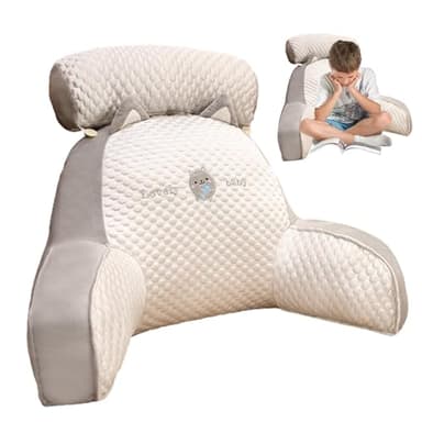 Kaxenig Oreiller De Lit De Lecture, Oreillers De Soutien Dorsal avec Bras, Oreiller Dorsal pour S'asseoir dans Son Lit, Coussin Support Lombaire, Ergonomie Coussin Cale Dos Canapé