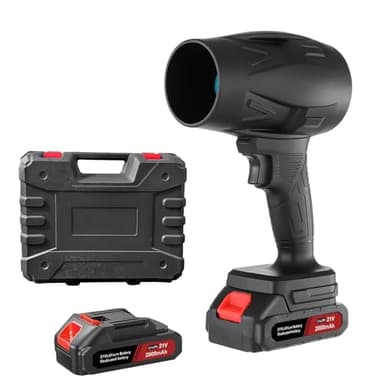 Petit souffleur à feuilles sans fil 130 000 tr/min - Souffleur électrique portable - Mini souffleur à poussière avec 2 batteries - Pour clavier d'ordinateur, extérieur, voiture, maison