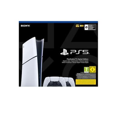 Playstation Sony, 5 Édition Numérique, PS5 avec 2 Manettes Sans Fil DualSense, Couleur : Blanche