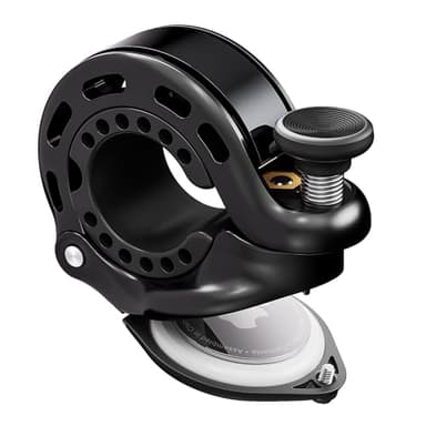 RAVEMEN Q2 Sonnette de Vélo Compatible avec AirTag,110 DB Support de Suivi de Vélo Caché, Traqueur GPS Antivol Sonnette de Vélo Adaptée pour Guidon de 22,2 à 31,8 mm de Diamètre