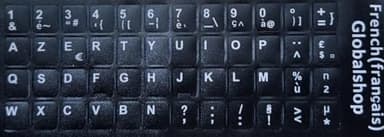 Lot de 5 Autocollants Clavier AZERTY Francais pour Ordinateur Portable