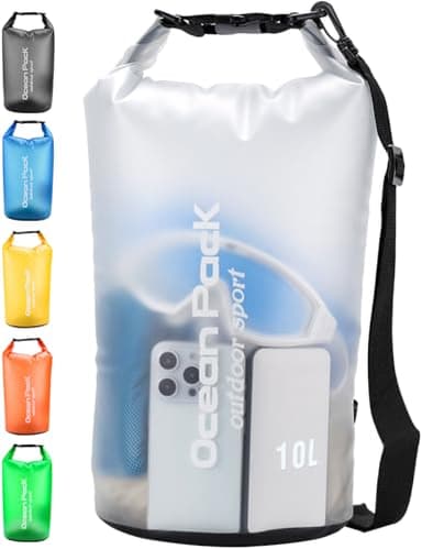 Henrycares Sac Étanche 20L 10L 5L 2L Flottant Dry Bag, avec Longue Bandoulière Réglable, pour Paddle, Kayak, Nautique, Randonnée, Mer