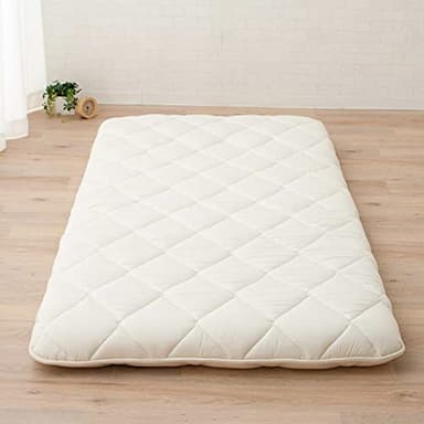 EMOOR Matelas Futon Japonais Classe 100x200cm Fabriqué au Japon Blanc, Pliable Lit de Couchage au Sol Tatami Mat