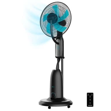 Cecotec - Ventilateur Nébuliseur EnergySilence 490 Freshessence - 90 W, Diamètre 40 cm, Capacité de 2,8 L, Oscillation Automatique et Télécommande, 3 Vitesses et 3 Modes, Minuterie Programmable