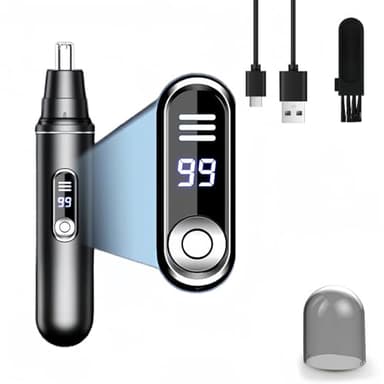 Tondeuse à nez rechargeable, pour hommes et femmes, résistante à l'eau, rechargeable par USB, tondeuse pour oreilles et nez, épilation du visage, lames à double tranchant