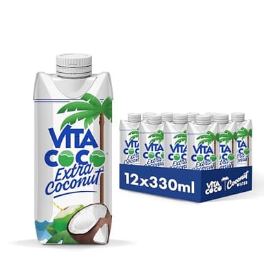 Vita Coco Eau De Coco Pressée, Naturellement Hydratante, Remplie D'électrolytes, Sans Gluten, Plein De Vitamine C Et De Potassium, 330 ml, Lot de 12