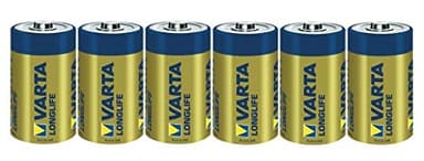 Varta Longlife Lot de 6 Piles alcalines LR20 Mono (D) 15800 mAh 1,5 V