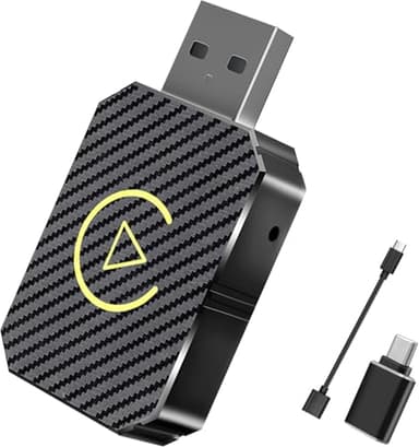 PZCC Adaptateur CarPlay sans Fil pour iphone, Adaptateur USB Convertir Filaire en sans Fil, Plug and Play CarPlay Type-c Dongle, pour iOS 10+ et Voitures avec Car Play (Argent)