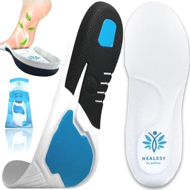 Semelles Orthopédiques Premium – Amélioration de la Posture, Amorti Antichoc, Soutien Médical Pieds Plats et Creux, Réduction Douleurs Talonnières, Plantaires et Articulaires, Épine Calcanéenne,