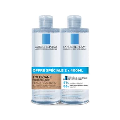 La Roche-Posay Toleriane Eau Micellaire Peaux Réactives 2x400ml