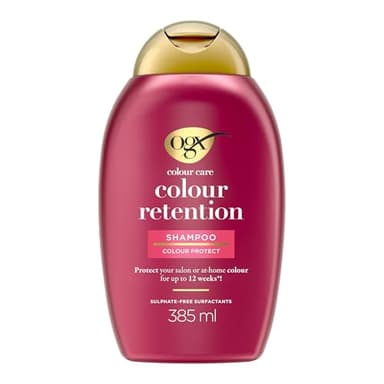 OGX | Shampooing Colour Retention (bouteille de 385 ml) – Shampoing protecteur pour prolonger la couleur – Shampoing pour aider à protéger les cheveux colorés