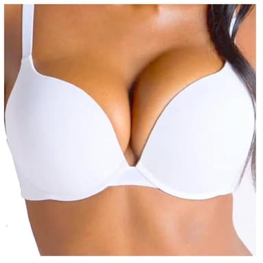 2 tailles plus grandes soutien-gorge super maximise push-up rembourré épais Bombshell VS ajouter 2 bonnets Assets Effet complet, blanc, 90B