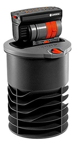 Arroseur oscillant escamotable OS 140 de Gardena : système d'arrosage pour surfaces carrées et rectangulaires jusqu'à 140 m2, portée jusqu'à 15 m, peut être installé au niveau du sol (8220-29)