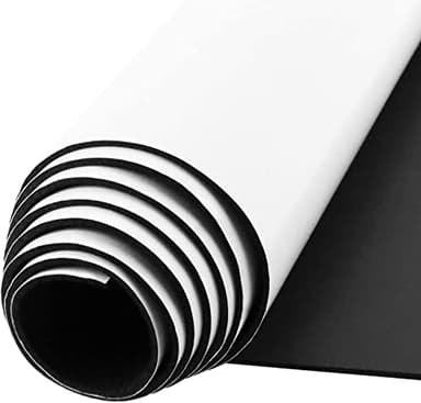 Rouleau de Mousse Autocollante Plaque de Mousse de Néoprène Multifonction Anti Vibrations Antidérapantes Protège Vos Meubles et Plancher Tapis de DIY Facile à Couper (Noir, 300mm x 1.5mm x1.5m)