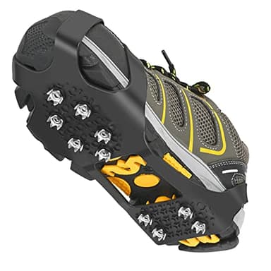 Grectek GT10 Crampons,Poids léger Clous Neige Grips Crampons Protection antiglisse pour Hiver Randonnée Pêche Marche (M)