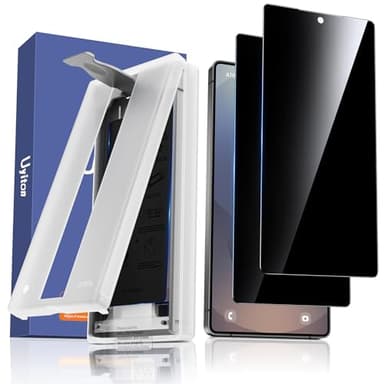 Uyiton Lot de 2 films de protection d'écran en PET pour Samsung Galaxy S25 Ultra - Montage facile - Protection de confidentialité à 28° - Film de protection d'écran anti-espion pour Samsung S25 Ultra