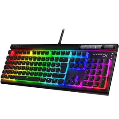HyperX Alloy Elite 2 – Clavier de jeu mécanique, Effets lumineux commandés multimédia par logiciel et personnalisation par macro, Touches ABS Pudding, Rétroéclairage LED RGB, HKBE2X-1X-FR/G