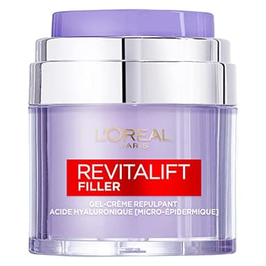 L’Oréal Paris – Gel-Crème Repulpant – Soin Hydratant & Anti-âge – À l’Acide Hyaluronique, Céramides, Niacinamide & Glycérine – Pour Tous Types de Peaux – Revitalift Filler – 50 ml