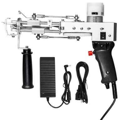 zowwfast Pistolet à touffeter 2 en 1 pour tapis avec machine à touffeter à poils coupés ou bouclés, pistolet à tapis pour tissage à grande vitesse de tapis