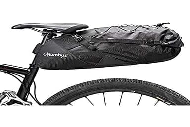 COLUMBUS | Sacoche Vélo Saddle Bag Sacoche de Selle 18L Bikepacking VTT Sac Vélo Porte Bagage Vélo Arrière Couleur Noir Imperméable Vélo de Route Vélo de Course