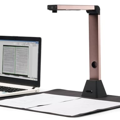 Venkillian Scanner Portable Caméra Document : Camera HD 8MP avec OCR USB pour Scan A3/A4, Visualiseur de Classe - Logiciel Professionnel pour Livres/Bureau/Voyage - Enseignants Windows