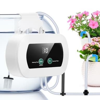 YAOBLUESEA Système d'irrigation automatique - Goutte à goutte pour intérieur et jardin - Tuyau 10 m, 10 goutteurs