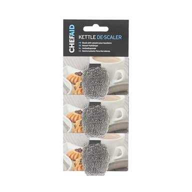 Chef Aid Pack de 3 Detratrants pour Bouilloire en Acier Inoxydable Capture le Calcaire Efficace Durable Sans Produits Chimiques