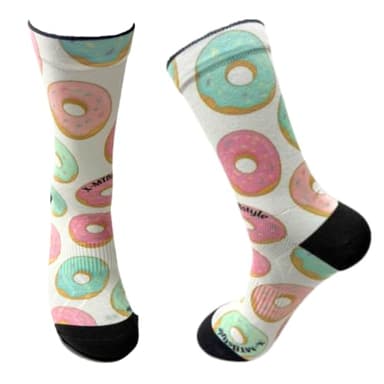 XMTBSTYLE Chaussettes de sport imprimées pour homme et femme – Crossfit, course, cyclisme, VTT, gymnastique, fitness et randonnée – respirantes et anti-ampoules, 42-45