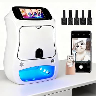 AUTUMFLATGAO Imprimante à Ongles, Imprimante Nail Art, Impression Couleur Wi-FI/DIY, Impression Et Séchage Rapides en 30 Secondes, W/ Fm10, pour des Créations Nail Art Personnalisées