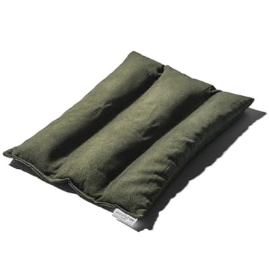 Coussin Emplâtre Chauffant La Lombaire en graines de lin - Bouillotte velours pour micro-ondes - Compresse chaud/froid - Soulage douleurs, lumbago, dos, épaules, règle - Fabriqué en France - 38x28 cm