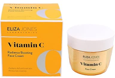 Eliza Jones Crème de jour pour le visage 50 ml, hydratation intense, prévention des rides et effet de peau éclatant (vitamine C Radiance Boosting)