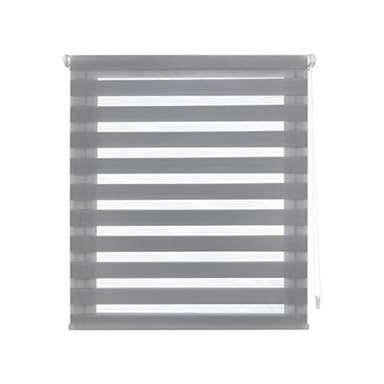 Decorblind Store Enrouleur Double Couche Sans Outils et Sans Perçage - 140 x 180 cm, Largeur x Longueur - Dimensions 137 x 175 cm - Jour et Nuit Couleur Grise