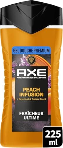 AXE - Gel Douche - Collection Prestige - Peach Infusion - 12h de fraîcheur - Parfum frais frais de pêche, patchouli et ambre - 225ml