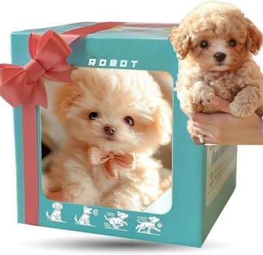 Chien Robot 2025, Mes Chiot robotiques réaliste,Chiot Robot Qui se Comporte comme Un Vrai Chiot, Chiens en Peluche interactifs pour Marcher, Aboie et Remue la Queue pour Adultes et Enfants (#02)