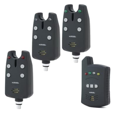 Hirisi Tackle Alarme de pêche sans fil Set 1+3 "Boîtier de protection pour la pêche à la carpe B1236 (B1236)