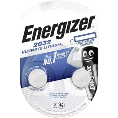 Energizer Piles Bouton Lithium CR2032 3V, Les 2 piles