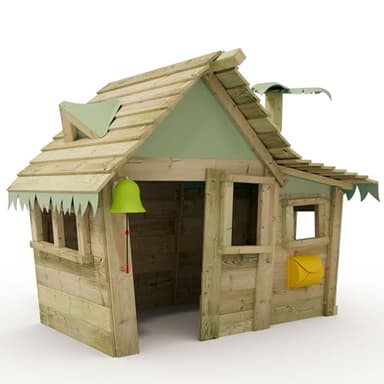 Wickey Maison de Jeu Casita - Maison de Jeu en Bois pour Enfants, Maison de Jardin pour Enfants, extrême résistante aux intempéries - en Bois Massif imprégné sous Pression - Vert Pastel