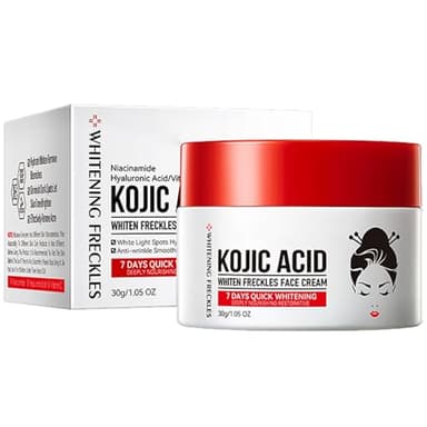 KOAHDE Crème Eclaircissante pour Peau Foncée,Crème For Les Mains À L'acide Kojique,Crème Anti-Taches de Rousseur,Crème Éclaircissante pour le Visage à l'Acide Kojique,Skin Lightening Cream,30G