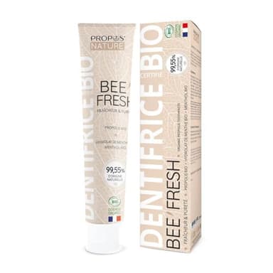 DENTIFRICE BEE'FRESH BIO - Propolis & Menthe - Sans Fluor - 100% naturel - Certifié BIO - Fabriqué en France- 75ml - PROPOS'NATURE