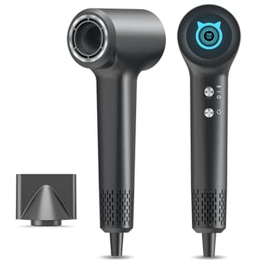 Seche Cheveux,200 Millions ionique Négatifs Seche Cheveux Professionnel,Moteur Haute Vitesse 110000 TR/Min pour un Séchage Rapide, 57 dB à Faible Bruit pour Famille Voyage