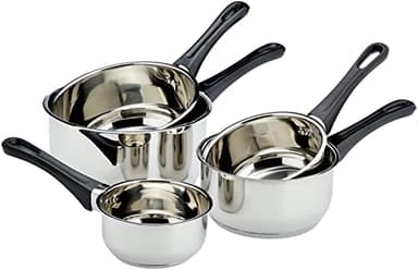 Kamberg - Batterie 5 Casseroles inox 12 / 14 / 16 / 18 / 20 cm - Acier Inoxydable Haute Qualité - Poignée anti chaleur Bakélite - Tous Feux dont Induction - 0008076, 40 x 21 x 28 cm