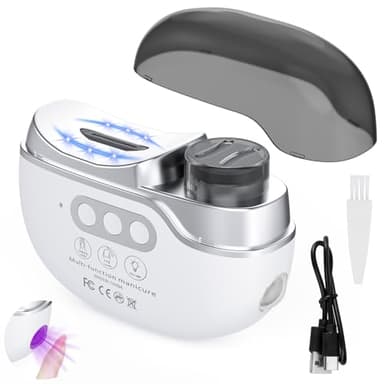Coupe-Ongles Électrique 3 en 1, Coupe-Ongles Automatique à 3 Vitesses avec Polissage Lumière LED, Rechargeable USB, Convient aux Bébés, aux Personnes Âgées et aux Adultes