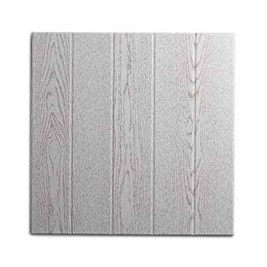 DECOSA Dalle de plafond ATHEN - polystyrène - effet bois-couleur frêne blanc - 50 x 50 cm - 2 sachets (=4 m2)