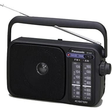 Panasonic Radio FM/AM RF-2400DEG-K I Radio FM/AM Tuner numérique Contrôle automatique de fréquence (AFC) fonctionnement sur secteur ou piles Format compact noir - Version Française