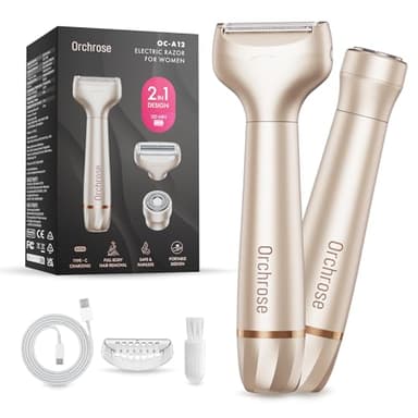 Rasoir Électrique Rechargeable pour Femmes pour le Corps : Épilation Indolore - Rasoir Électrique pour le Visage les Jambes les Aisselles le Bikini