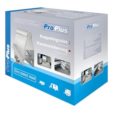 ProPlus Antivol Tête d’Attelage Mobile 70 mm Diamètre Serrure – pour Remorque, Caravane et Van – Cadenas Disque + 2 Clés Inclus – Métal Argenté
