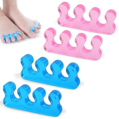 iLamvie 4pcs Séparateurs D'orteils Pédicure,Ecarteur Orteil,Separateur Orteil,Séparateurs D'ongles Lavables Répétables,Separateur Orteil Vernis Pour Application De Vernis À Ongles