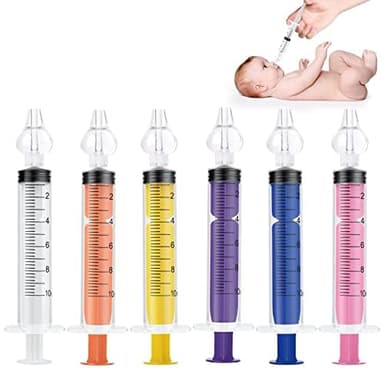 Vicloon Seringue Nasale Bebe Professionnel Mouche Bebe Irrigateur Lot de 6 Mouches Bébé Seringue Nasale,Bebe Irrigateur Nasal Manuel avec Nasale en Silicone Nettoyable et Réutilisable